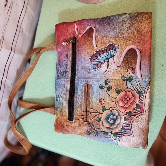 Hand Painted Collector Purse ANUSCHKA Leather - Picture 8 of 16